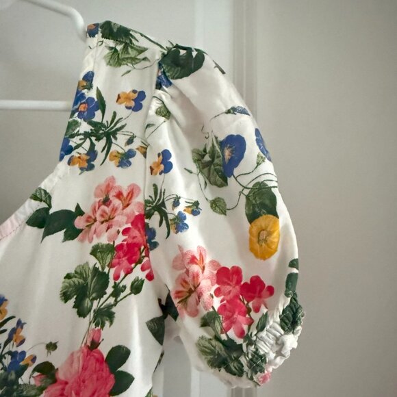 Old Navy Girls Puff Sleeve Button-Front Fit Flare Dress Size M - 8 - Preloved - Picture 3 of 7